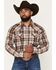 Image #1 - Gibson Trading Co Men's Mad Thad Plaid Print Long Sleeve Snap Flannel Shirt, Brown, hi-res