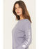 Image #2 - Carhartt Women's Loose Fit Heavyweight Long Sleeve Logo Graphic Work T-Shirt, Lavender, hi-res