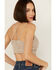 Image #2 - Wishlist Women's Strappy Lace Applique Scallop Lace Bralette, Beige, hi-res