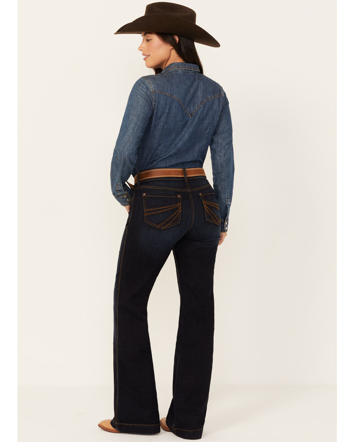 Product Name:  Shyanne Women's Pocatello Dakota Dark Wash Mid Rise Trouser Riding Jeans
