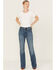 Image #1 - Wrangler Women's Westward Dark Wash High Rise Stretch Bootcut Jeans, Dark Wash, hi-res