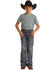 Image #2 - Rock & Roll Denim Boys' Medium Washed Down Bootcut Jeans, Blue, hi-res