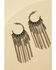 Image #1 - Shyanne Women's Summer Nights Small Hoop Feather Fringe Earrings, Silver, hi-res