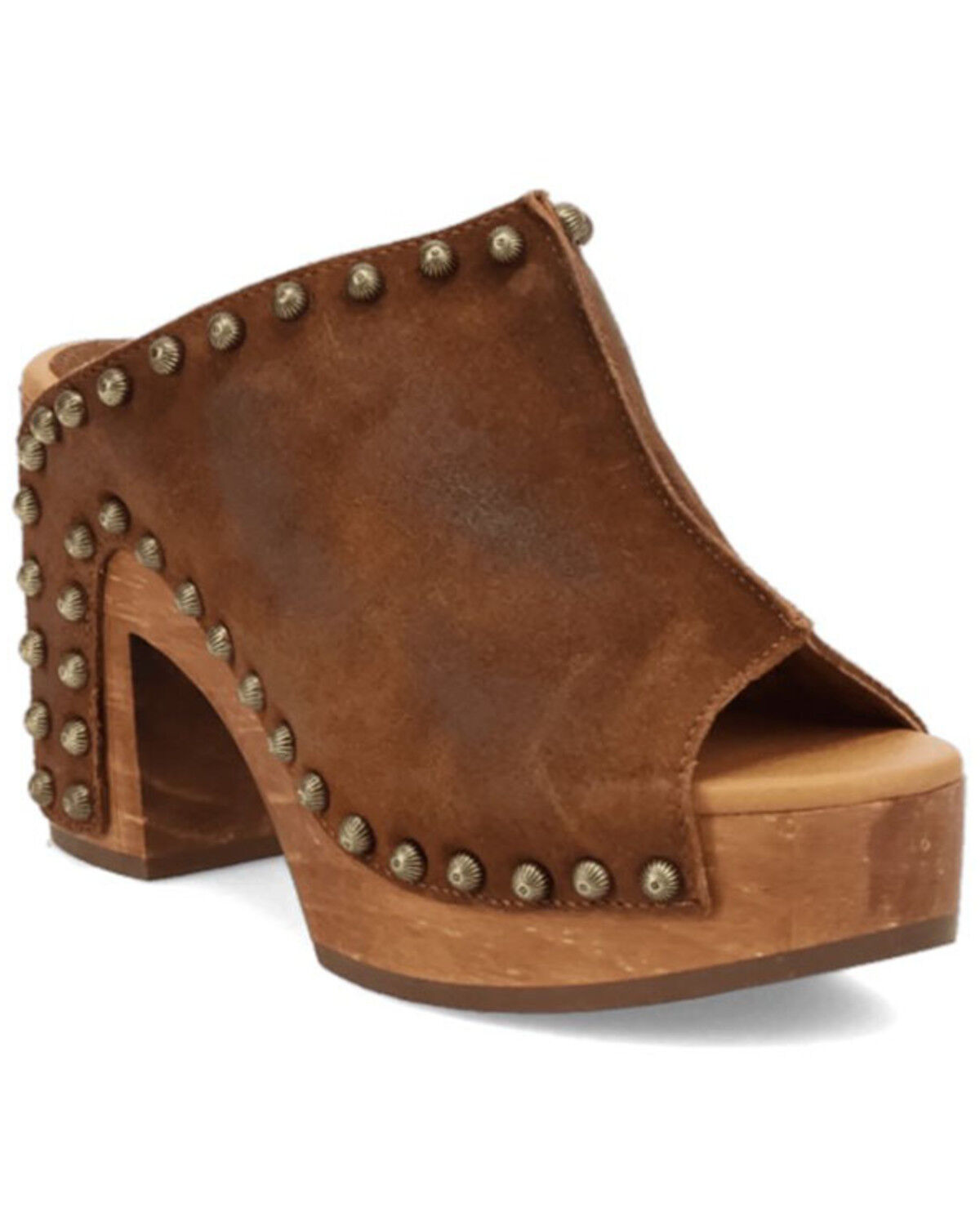 Dingo Women's Echo Wooden Sandals, Brown, hi-res