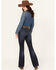Image #3 - Wrangler Women's Madilyn Dark Wash Bespoke High Rise Flare Stretch Denim Jeans, Dark Wash, hi-res