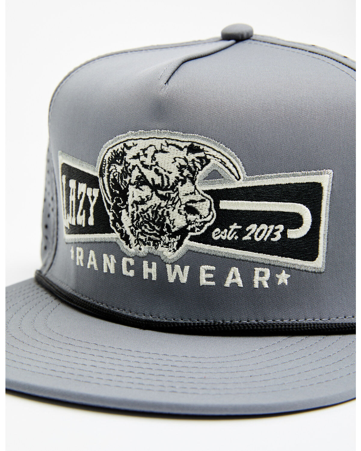 Image #2 - Lazy J Ranch Wear Men's Performance Trucker Cap, Grey, hi-res