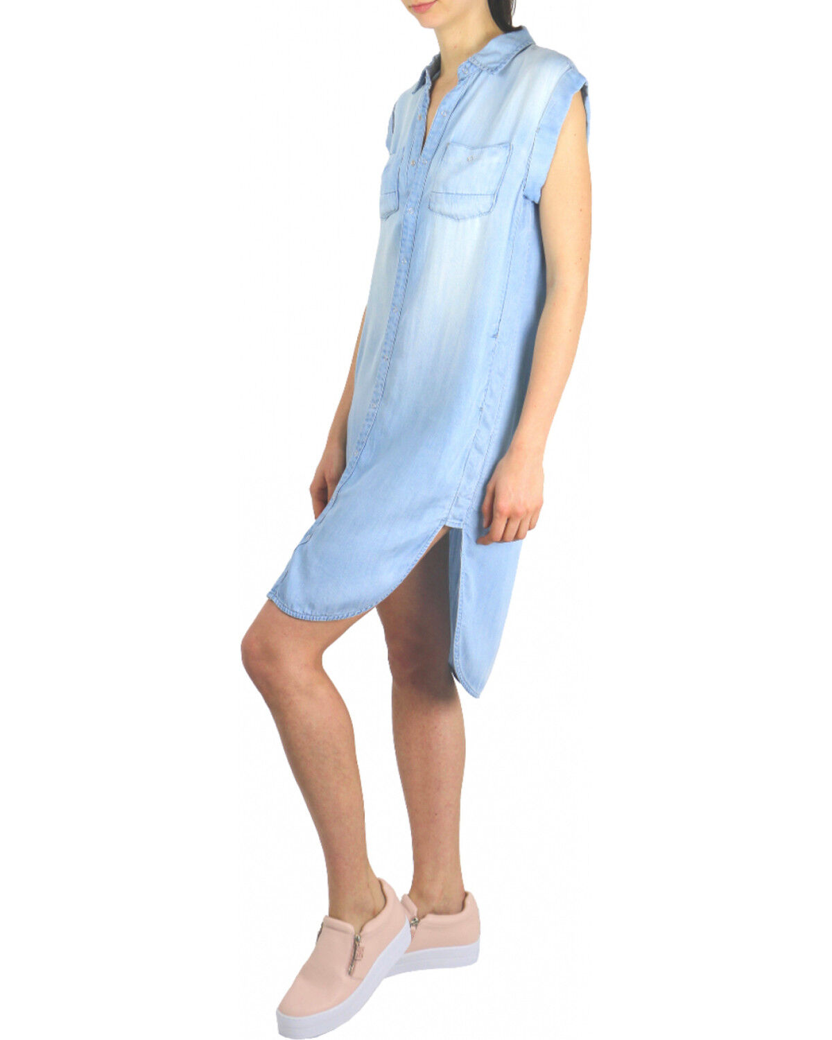 Image #2 - Tractr Blu Women's High-Low Shirt Dress, , hi-res