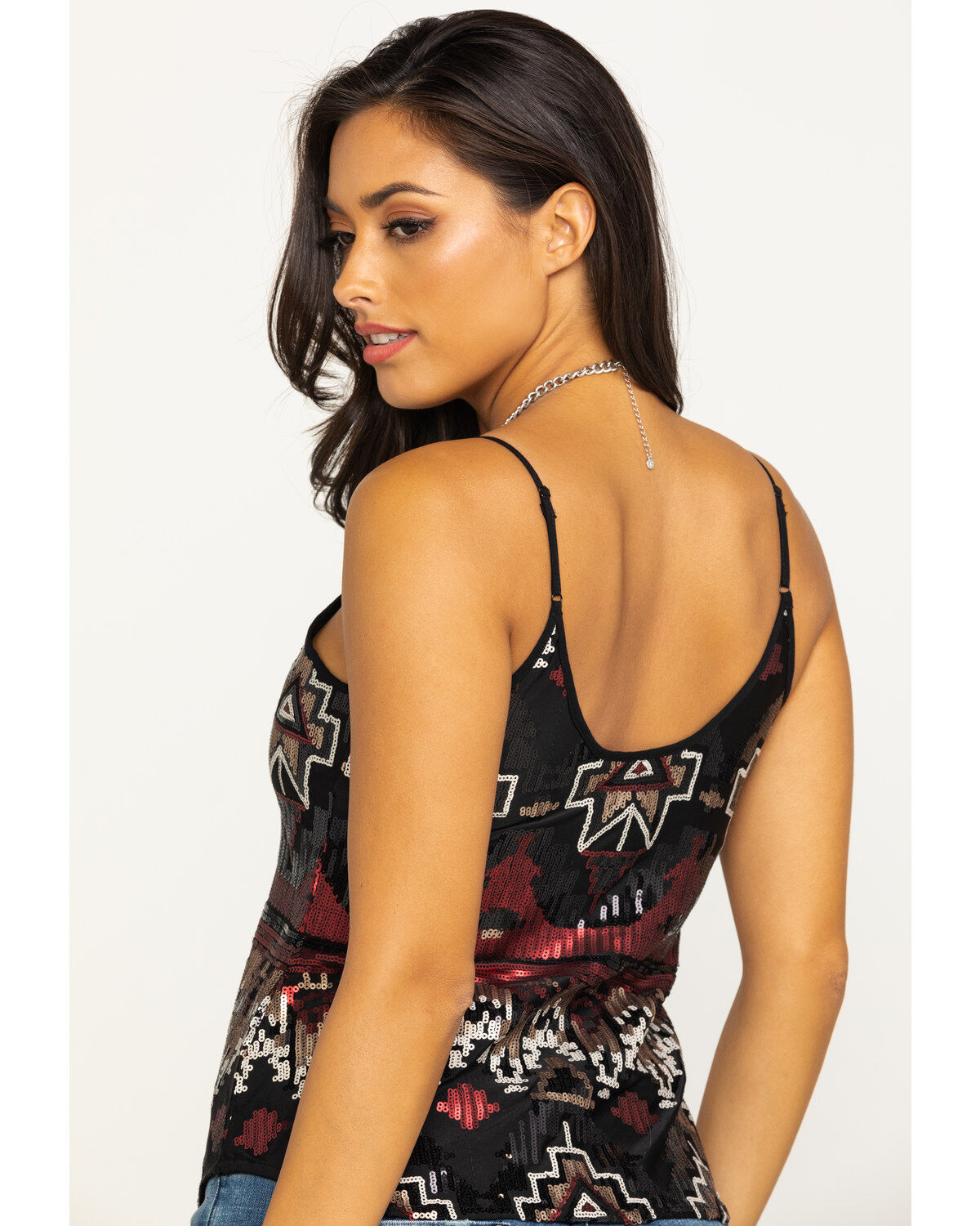 Image #5 - Shyanne Women's Aztec Sequin Cami, , hi-res