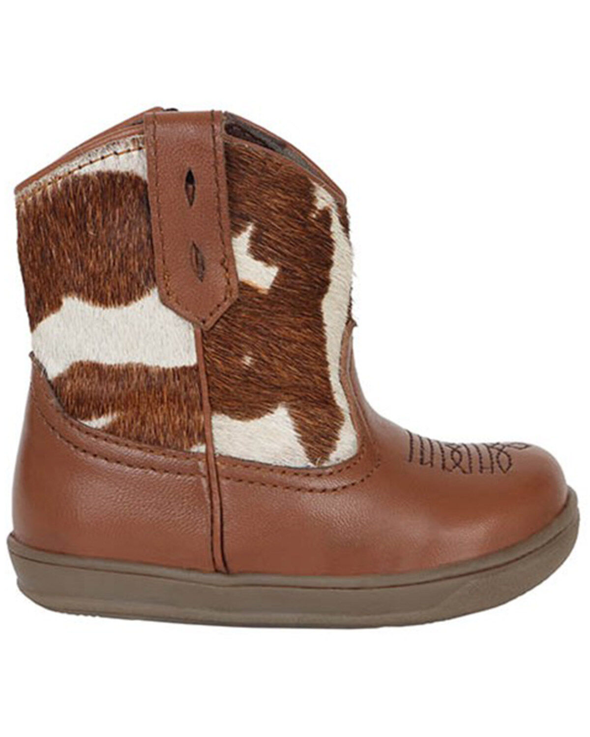 Image #1 - Roper Infant Boys Cora Cowbabies Western Boots - Round Toe, Brown, hi-res