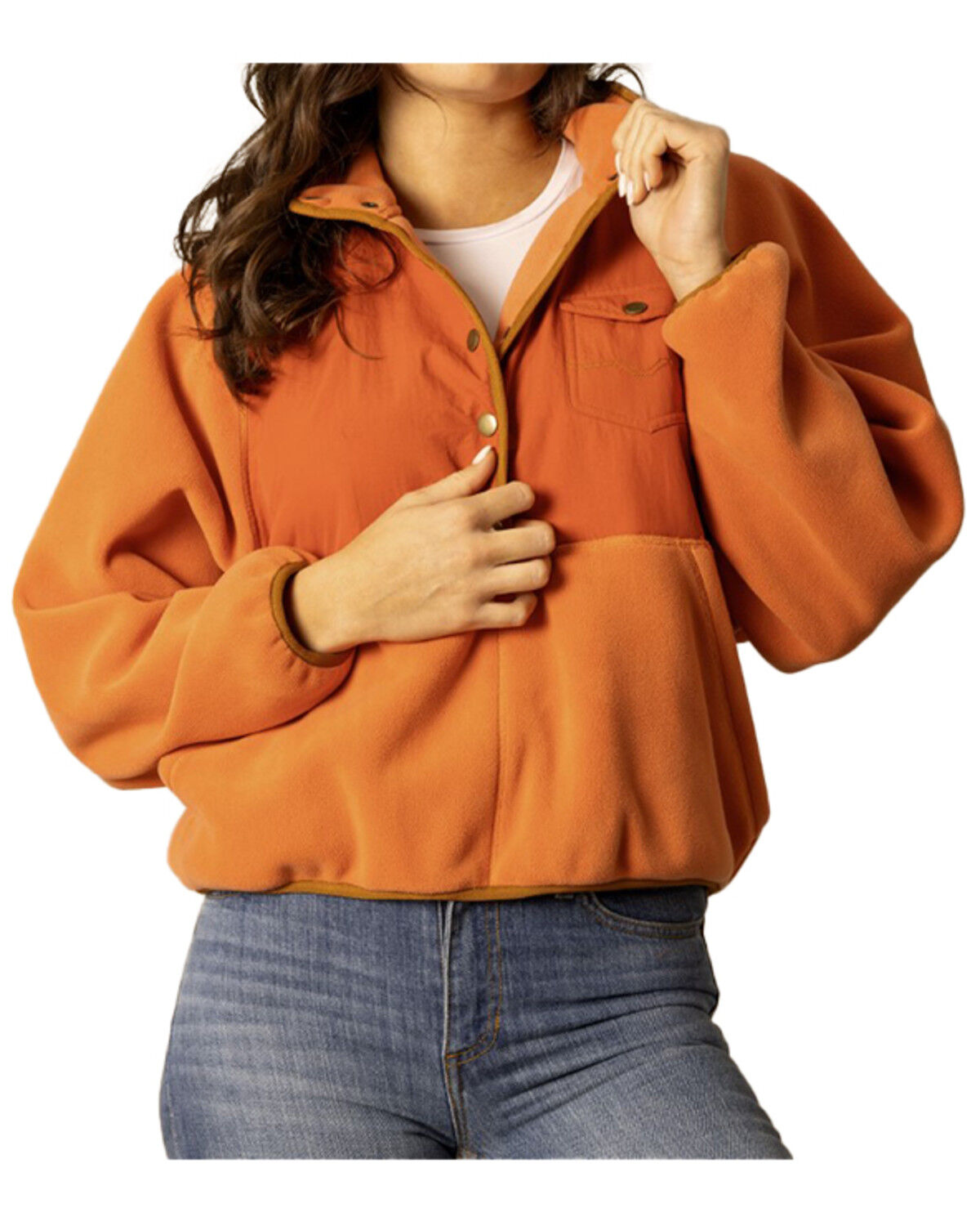 Image #2 - Kimes Ranch Women's Josie Snap Pullover, Orange, hi-res