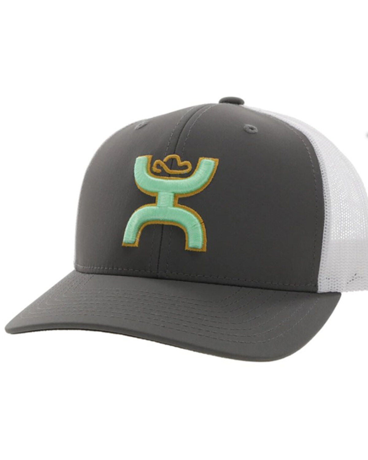Hooey Men's Sterling Logo Embroidered Trucker Cap, Grey, hi-res