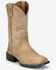 Image #1 - Justin Women's Stampede Della Performance Western Boots - Broad Square Toe, Tan, hi-res