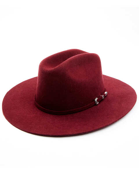 Idyllwind Women's Wild Rancher Felt Western Fashion Hat , Burgundy, hi-res