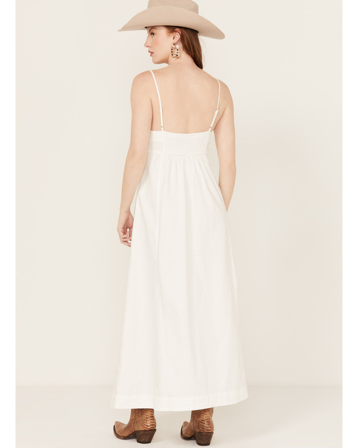 Image #4 - Free People Women's Just Jill Maxi Dress, Cream, hi-res