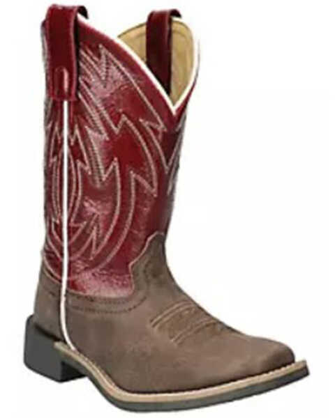 Image #1 - Smoky Mountain Boys' Nomad Western Boots - Broad Square Toe , Brown, hi-res