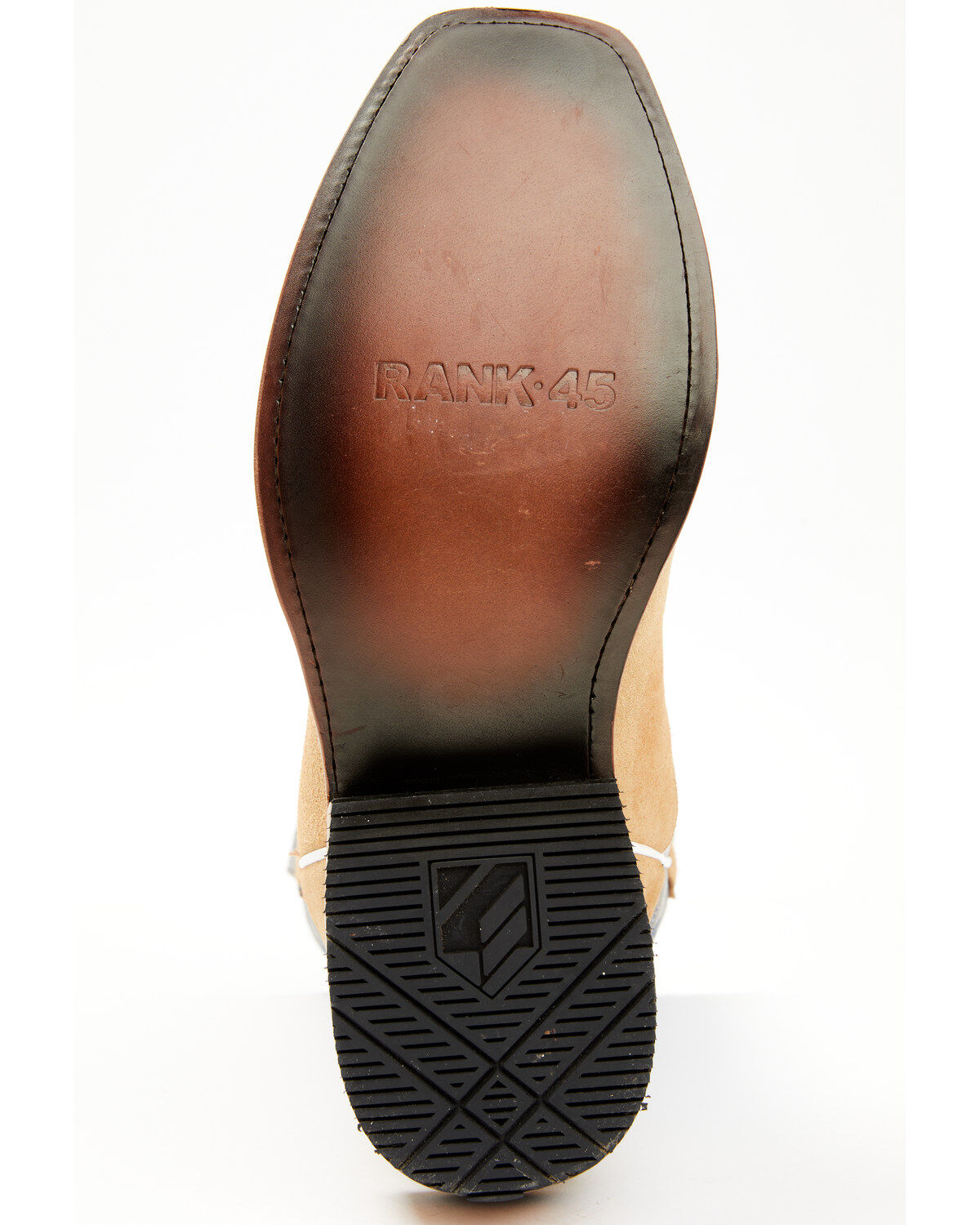 Image #7 - RANK 45® Men's Archer Roughout Western Boots - Square Toe, Coffee, hi-res
