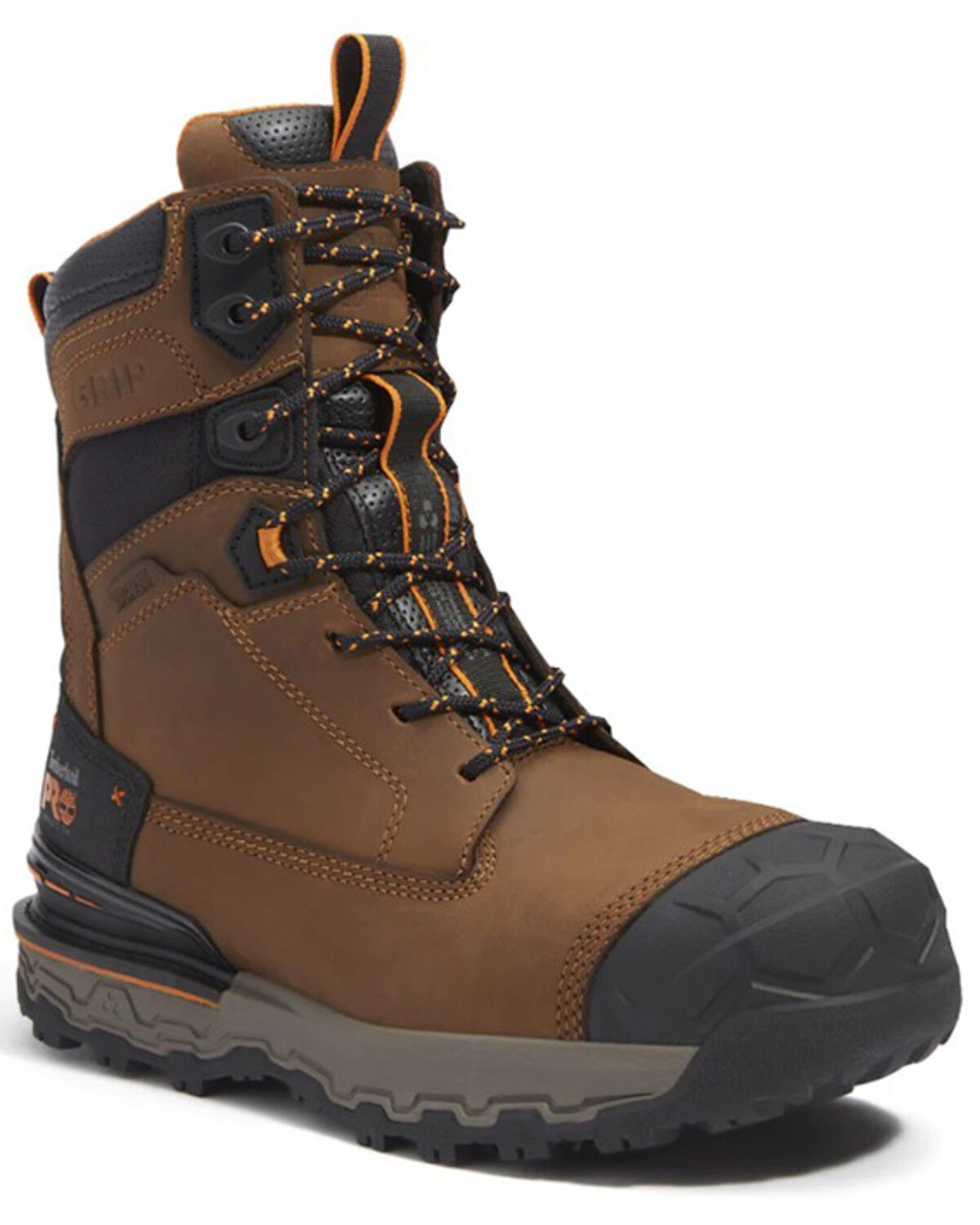 Image #1 - Timberland Men's 8" Boondock Ultralight Waterproof Work Boots - Composite Toe, Brown, hi-res