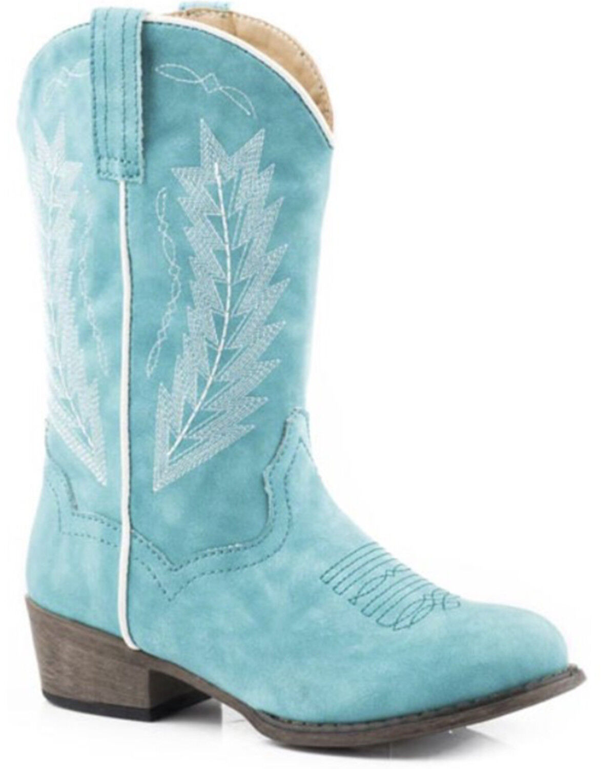 Image #1 - Roper Girls' Taylor Western Boots - Round Toe, Blue, hi-res