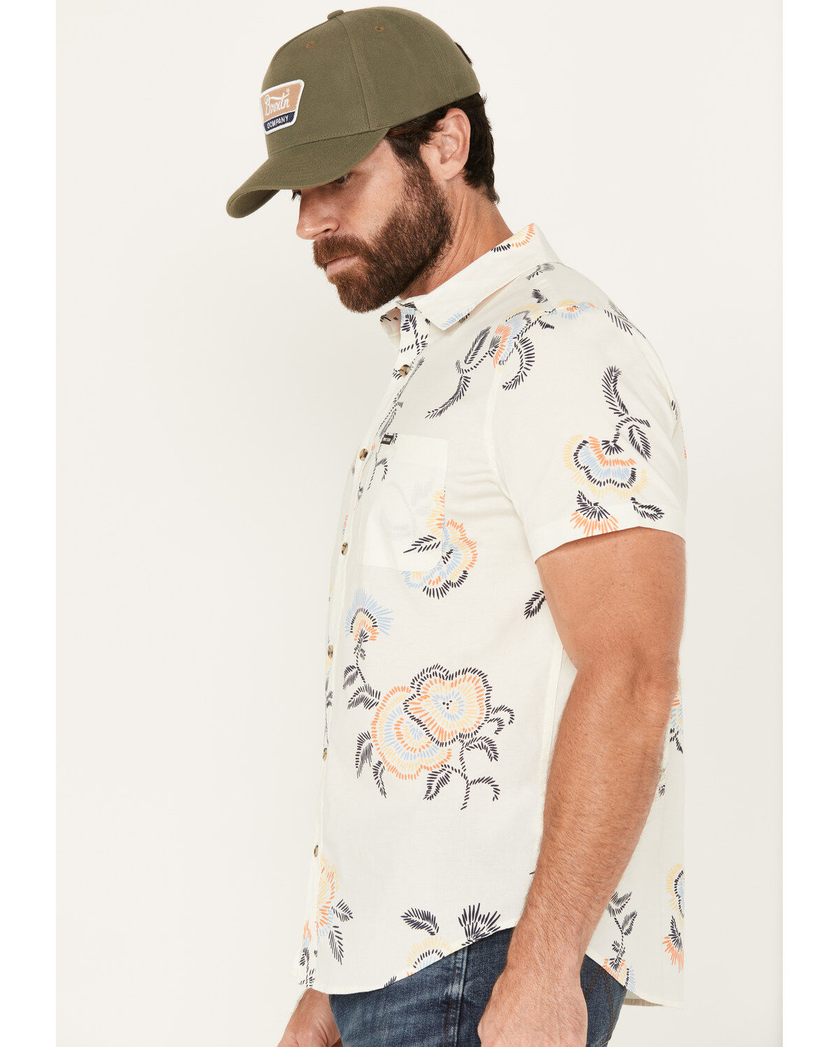 Image #2 - Brixton Men's Charter Field Floral Stretch Short Sleeve Button-Down Shirt, , hi-res