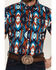 Image #3 - RANK 45® Men's Raflame Southwestern Print Button-Down Stretch Western Shirt, Dark Orange, hi-res