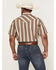 Image #4 - Cody James Men's Gopher Striped Print Short Sleeve Snap Western Shirt, Brown, hi-res