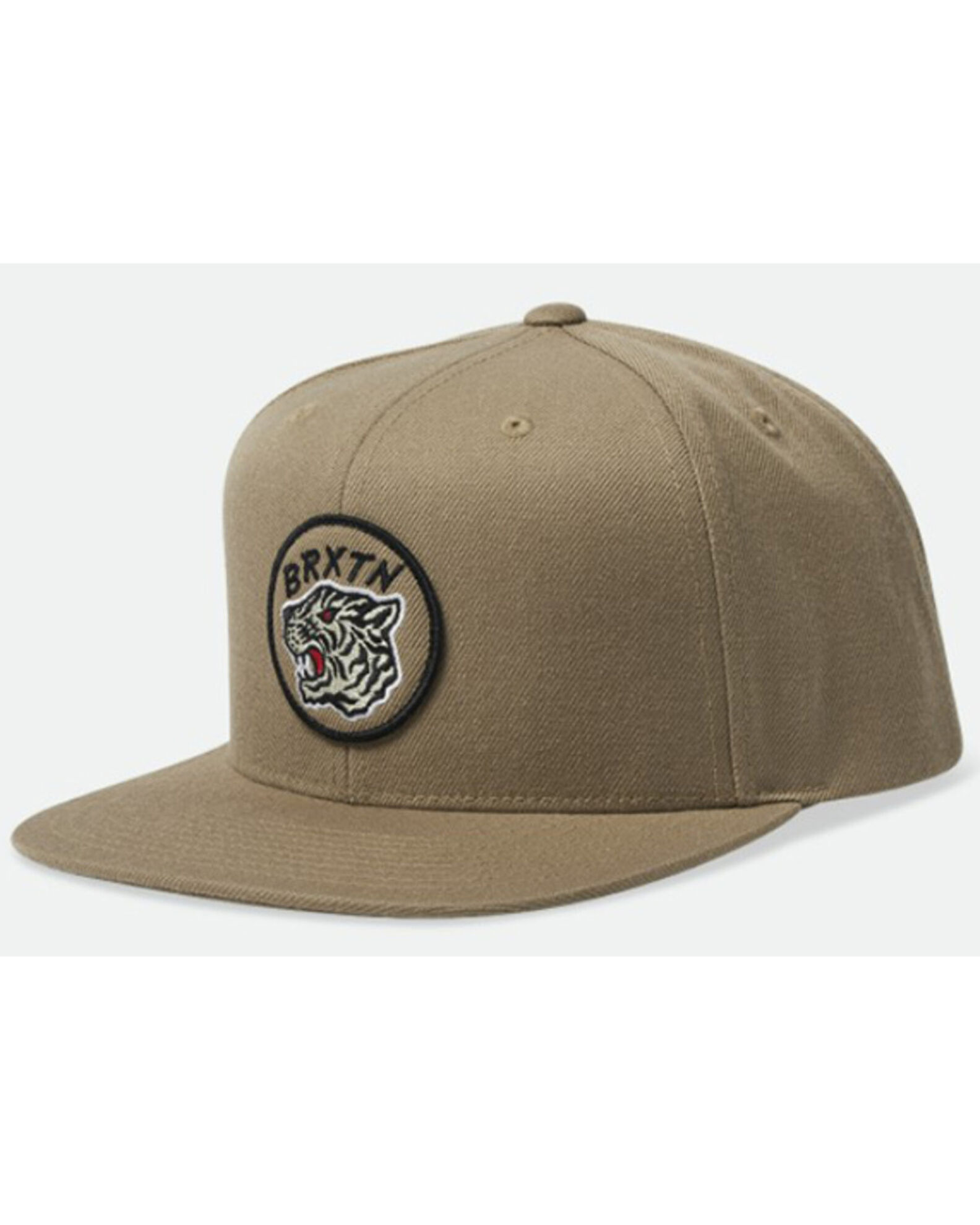 Image #1 - Brixton Men's Tiger Kit Circle Logo Patch Ball Cap, Tan, hi-res