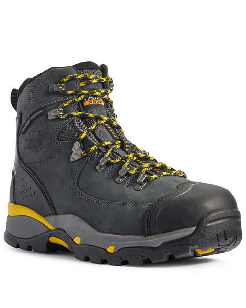 Image #1 - Ariat Men's Endeavor Dark Storm Waterproof Work Boots - Composite Toe, , hi-res