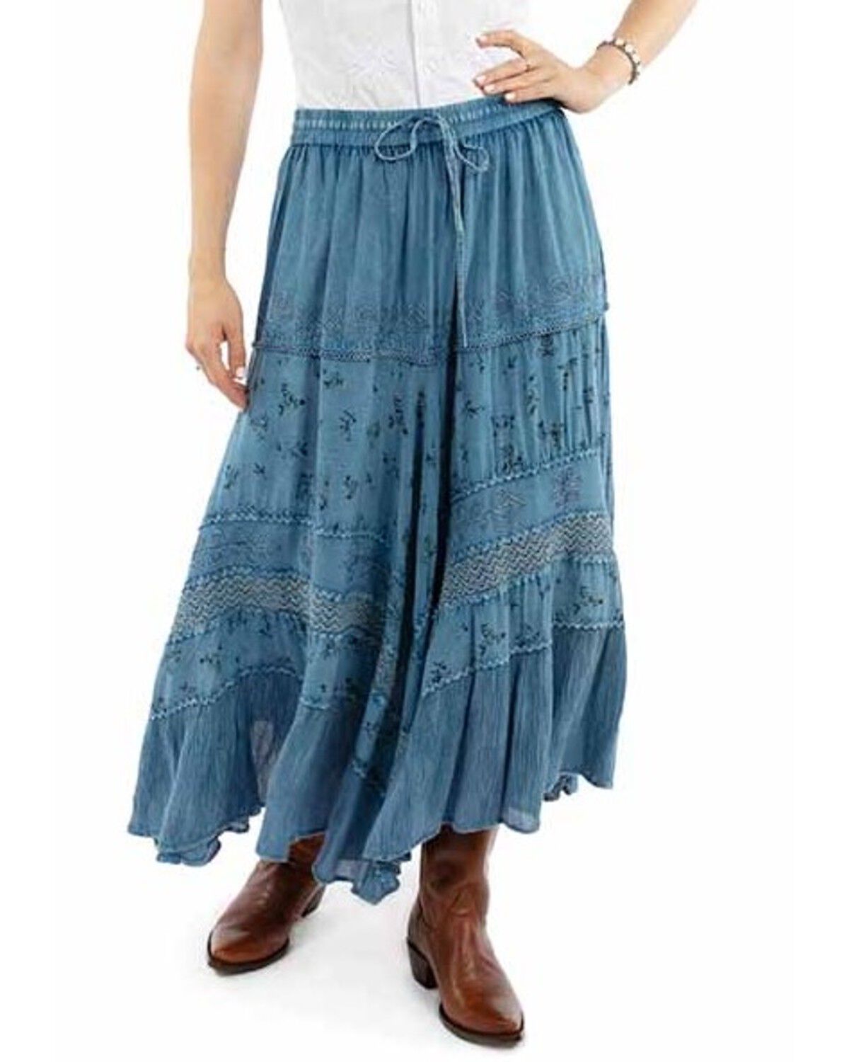 Scully Women's Printed Midi Skirt, Blue, hi-res