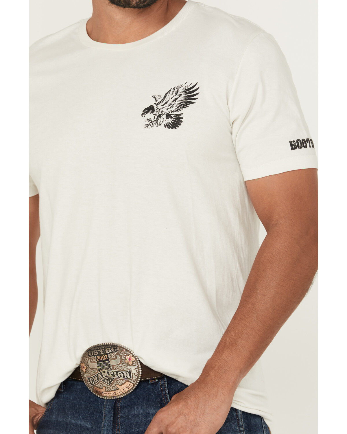 Image #4 - Boot Barn Men's Eagle And Flag Short Sleeve Graphic T-Shirt, Wheat, hi-res