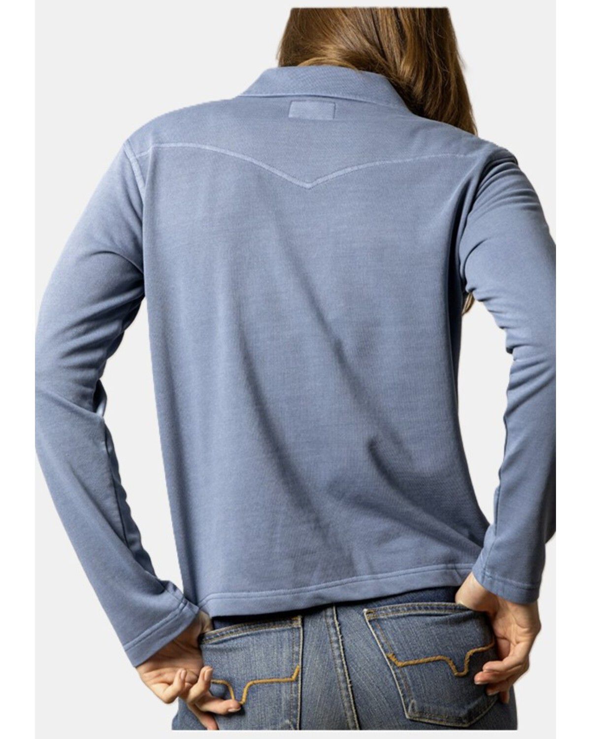 Image #2 - Kimes Ranch Women's Abby Solid Long Sleeve Shirt, Blue, hi-res