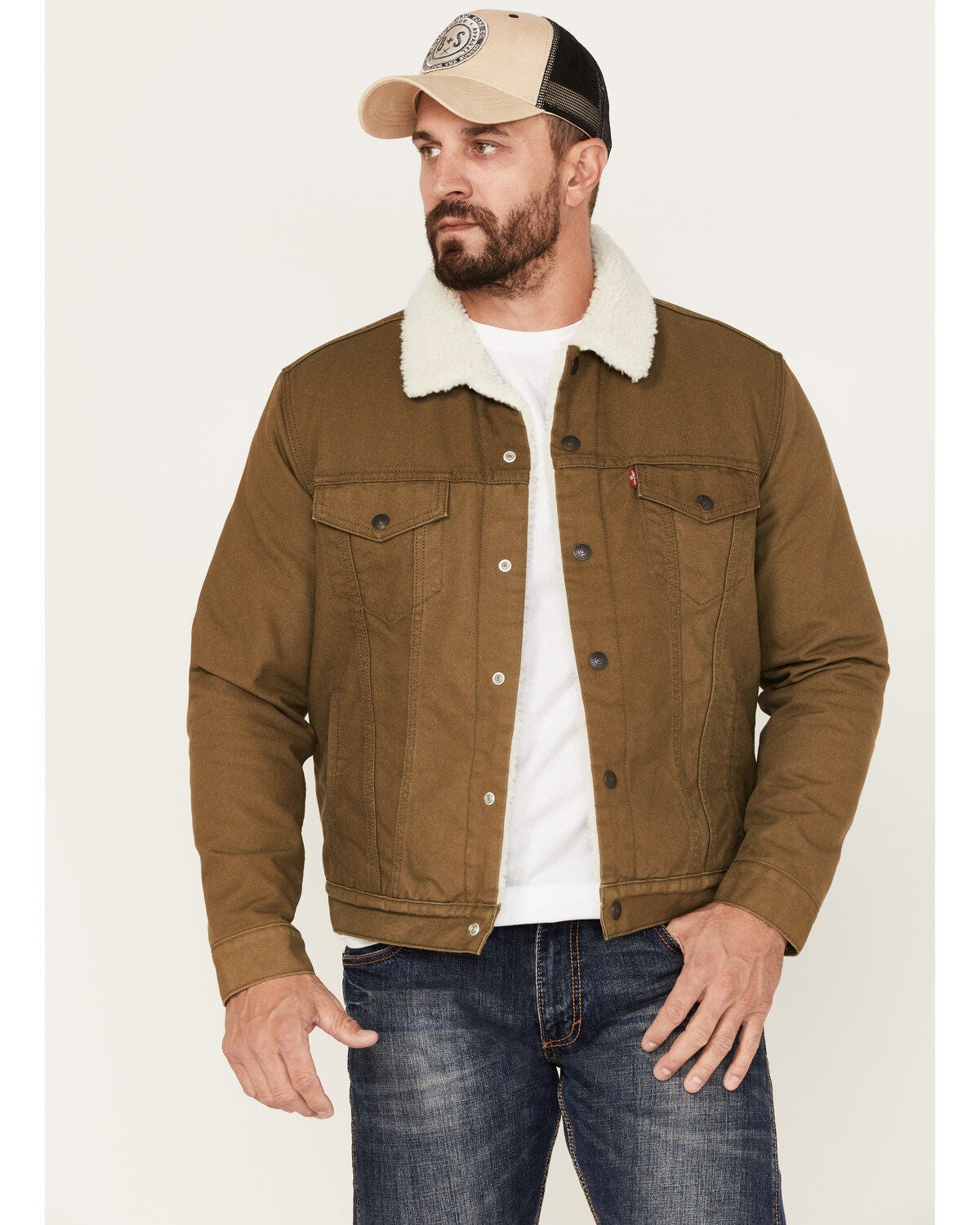 Image #1 - Levi's Men's Sherpa Lined Trucker Jacket, , hi-res