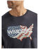 Image #2 - Wrangler Men's Americana USA Short Sleeve Graphic T-Shirt, Dark Grey, hi-res