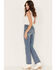 Image #3 - Shyanne Women's Contrast Patches Bootcut Jeans, Medium Wash, hi-res