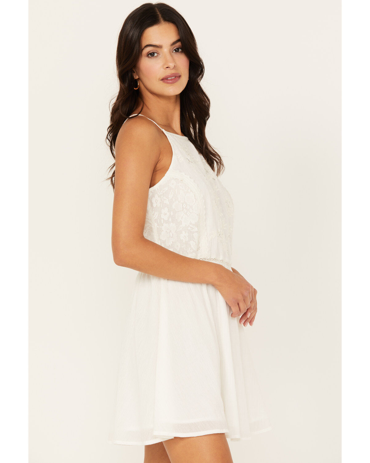 Image #3 - Idyllwind Women's Justyna Embroidered Mini Dress, Ivory, hi-res