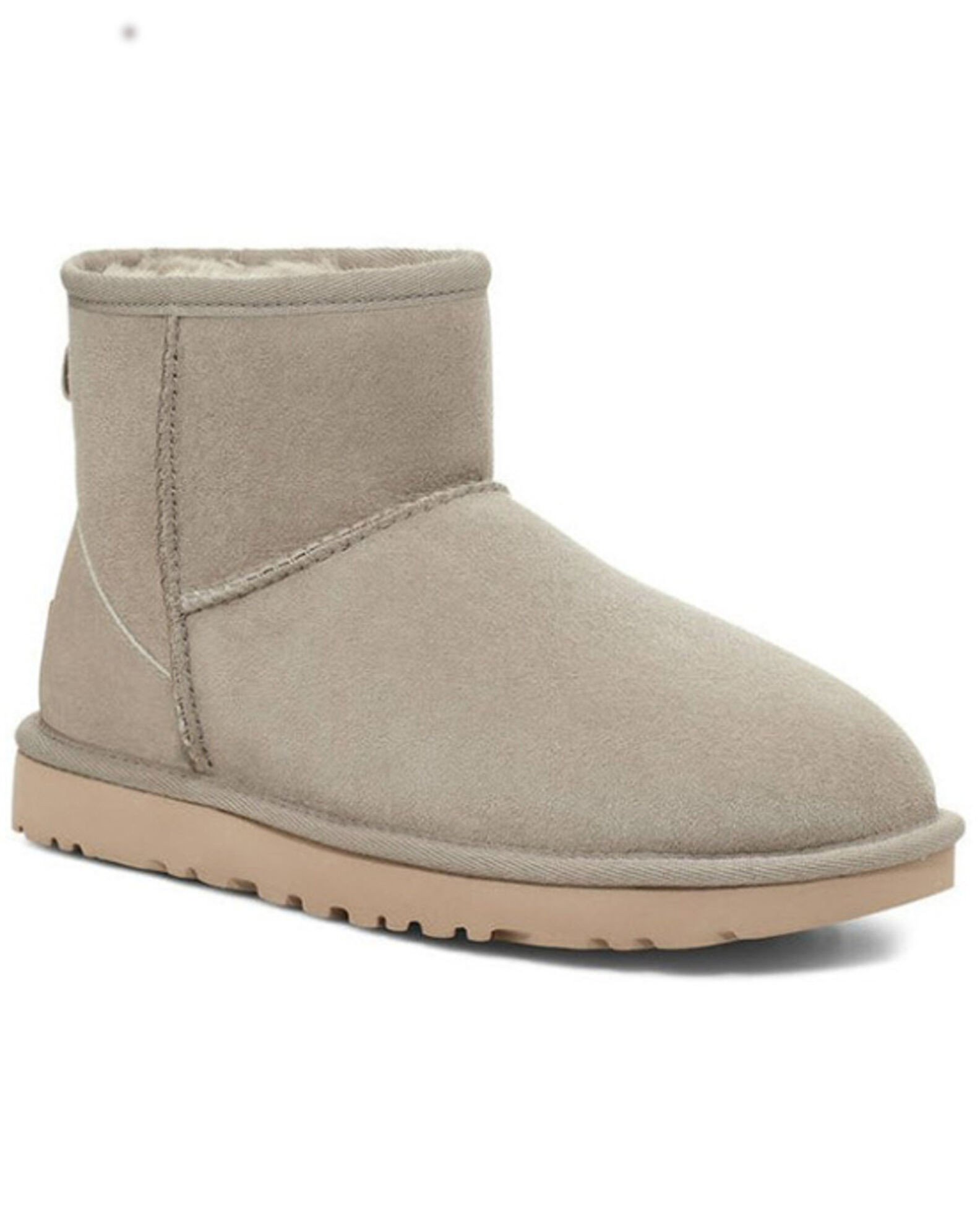 UGG Women s Classic Mini II Lined Short Suede Boots Round Toe Boot Barn