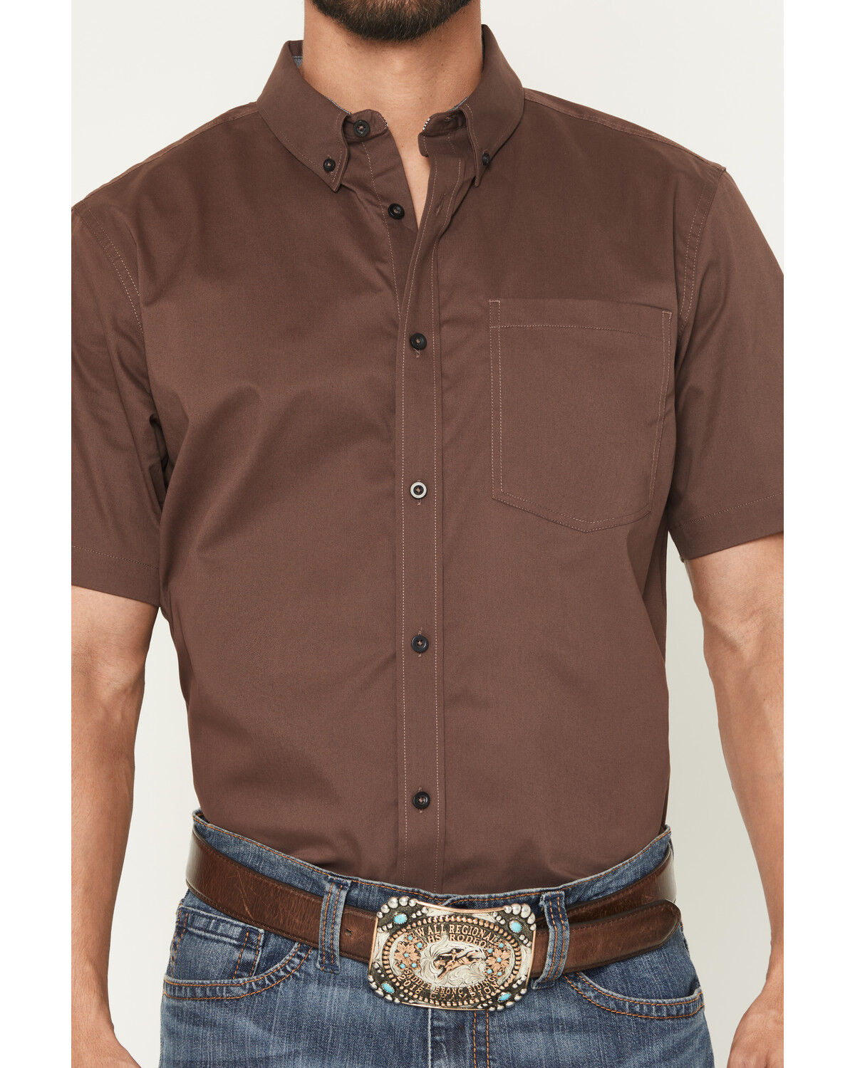 Product Name:  Cody James Men's Basic Twill Short Sleeve Button-Down Stretch Western Shirt