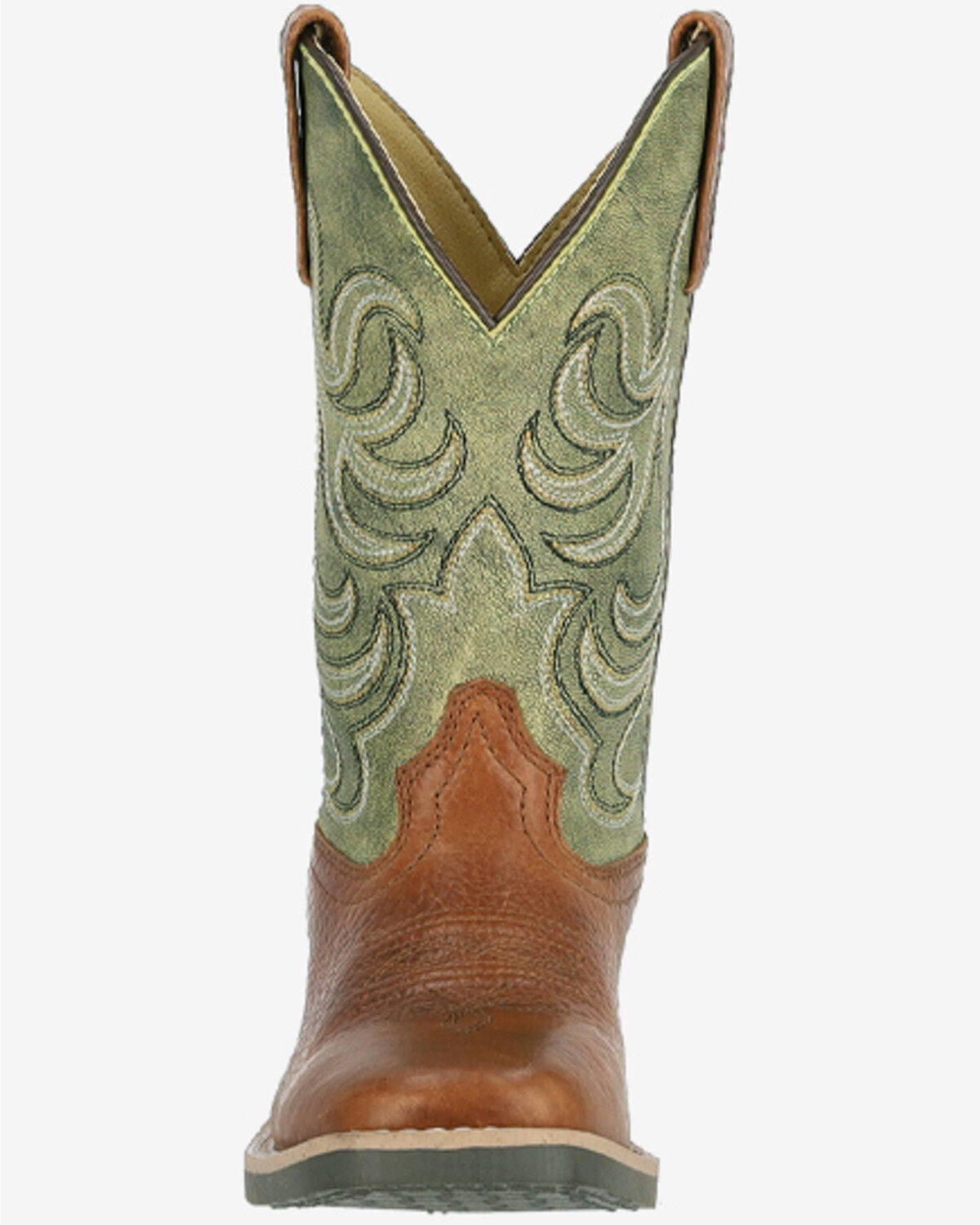 Image #3 - Smoky Mountain Boys' Grant Performance Western Boots - Broad Square Toe, Green, hi-res