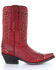 Image #2 - Corral Women's Studded Red Embroidery Western Boots - Snip Toe, , hi-res