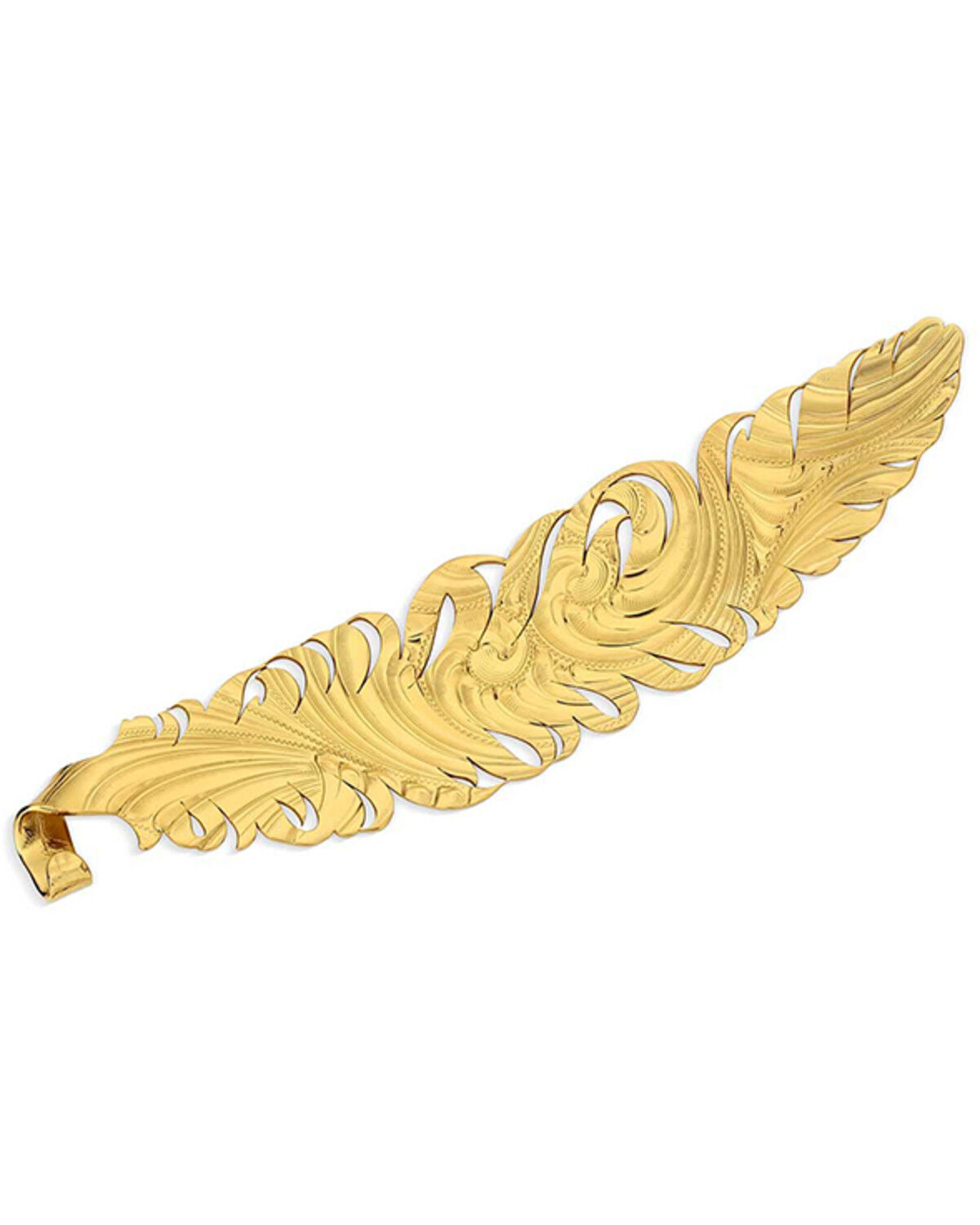 Image #2 - Montana Silversmiths Men's Golden Hat Feather Accessory, Silver, hi-res