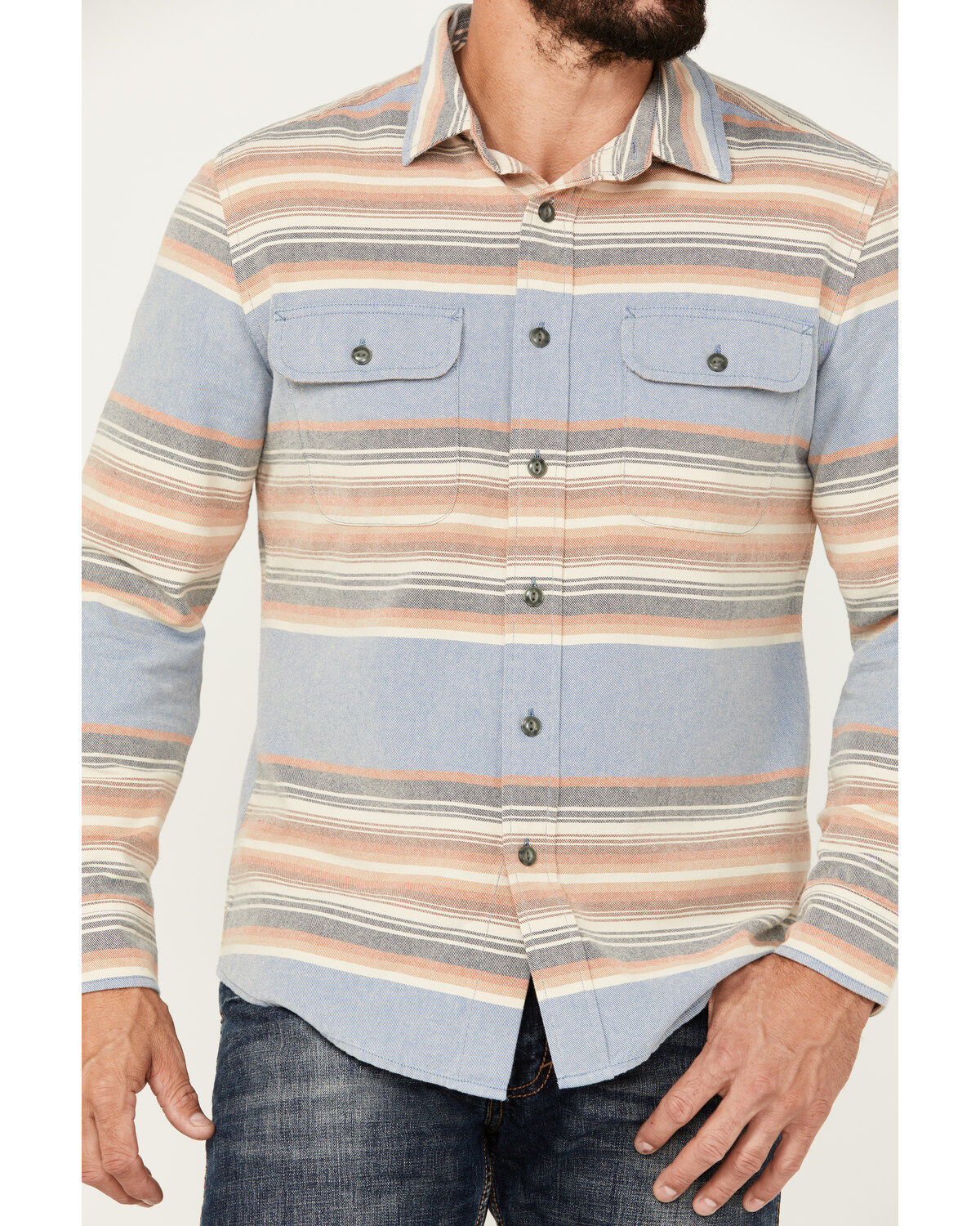 Image #3 - Pendleton Men's Beach Shack Plaid Print Long Sleeve Button-Down Western Shirt, , hi-res