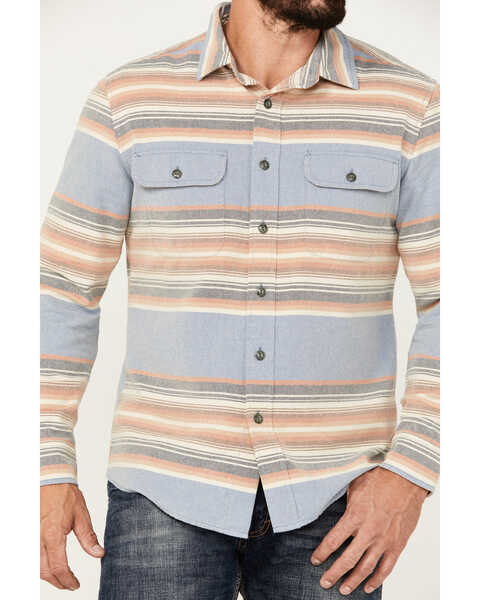 Image #3 - Pendleton Men's Beach Shack Plaid Print Long Sleeve Button-Down Western Shirt , Indigo, hi-res