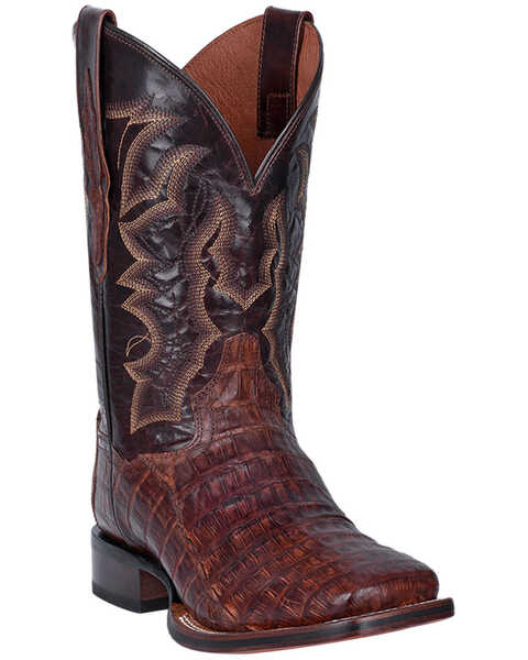 Dan Post Men's Kingsly Western Boots - Wide Square Toe, Brown, hi-res