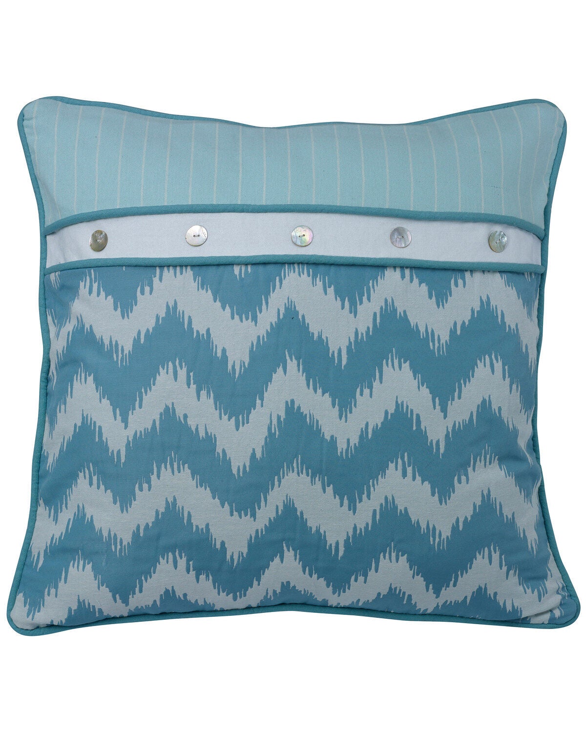 HiEnd Accents Catalina Chevron Print Euro Sham, Multi, hi-res