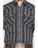 Image #3 - Ely Walker Men's Stripe Print Long Sleeve Snap Western Shirt, Black, hi-res