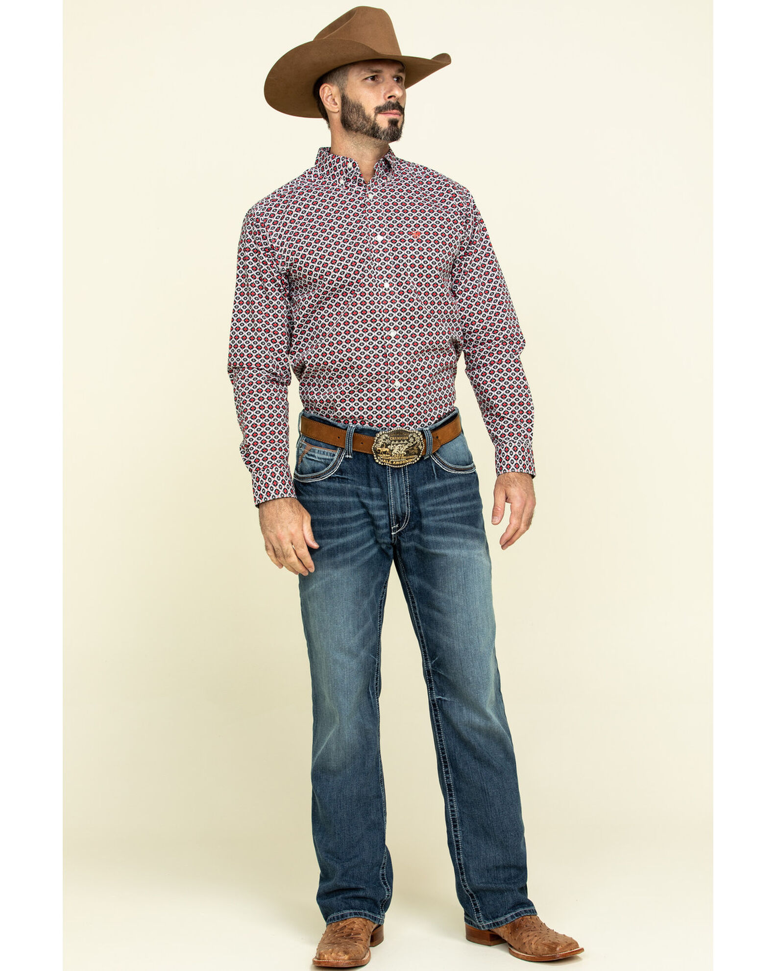 Image #6 - Ariat Men's M4 Coltrane Durango Low Rise Fashion Boot Cut Jeans, Denim, hi-res