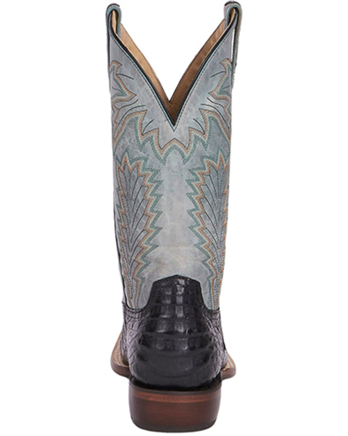 Image #5 - Lucchese Men's Exotic Caiman Western Boots - Broad Square Toe, Black, hi-res