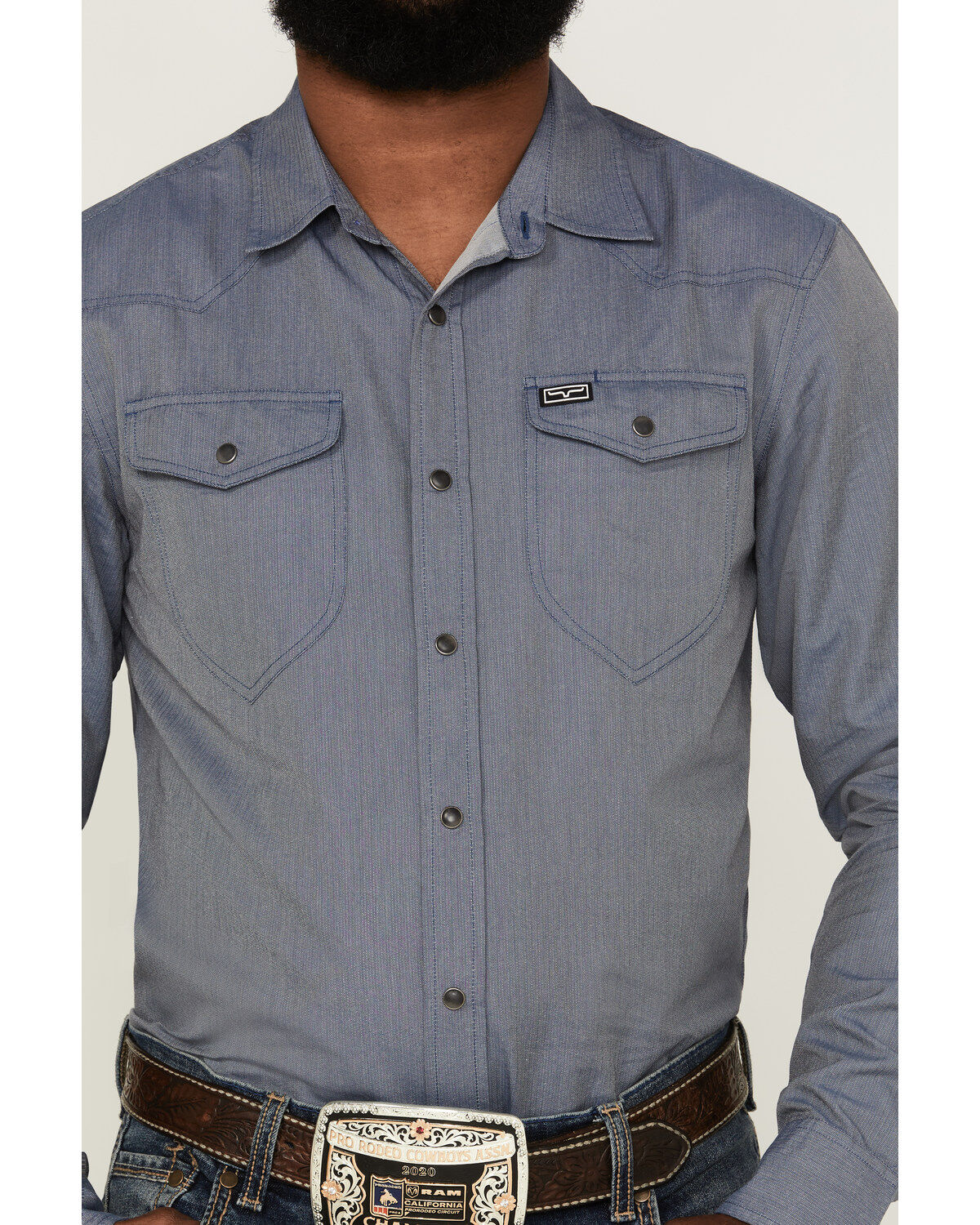 Image #3 - Kimes Ranch Men's Tucson Solid Herringbone Snap Western Shirt, , hi-res