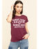 Image #1 - Bandit Brand Women's Burgundy Bandit Town Saloon Graphic Tee, , hi-res