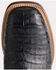 Image #5 - Lucchese Men's Exotic Caiman Skin Western Boots - Broad Square Toe, Navy, hi-res