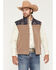 Image #1 - Hooey Men's Jackson Hole Southwestern Colorblock Softshell Vest, Brown, hi-res